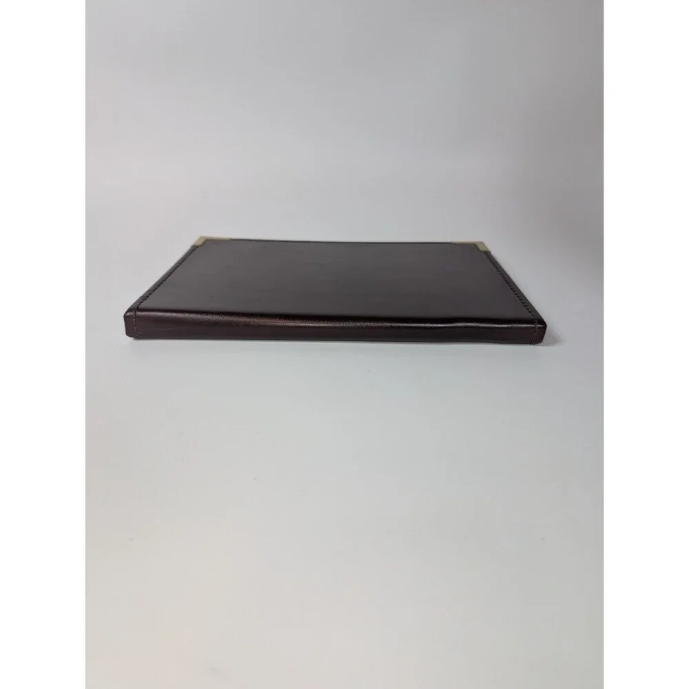 Vintage Cambridge Executive Padfolio Portfolio Brown Faux Leather 8.25x6.25